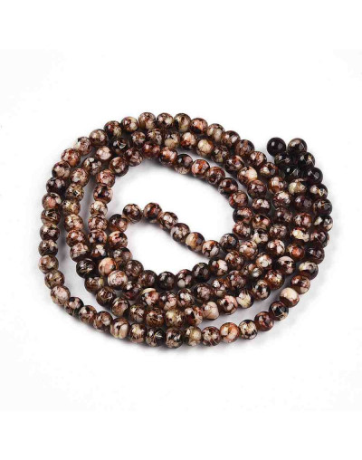 Esfera. Drawbench Style. Coconut Brown. 6~6.5 mm. 1 mm perforación. 140 uds hilo aprox.