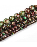 Esfera. Drawbench Style. Green. 6~6.5 mm. 1 mm perforación. 140 uds hilo aprox.