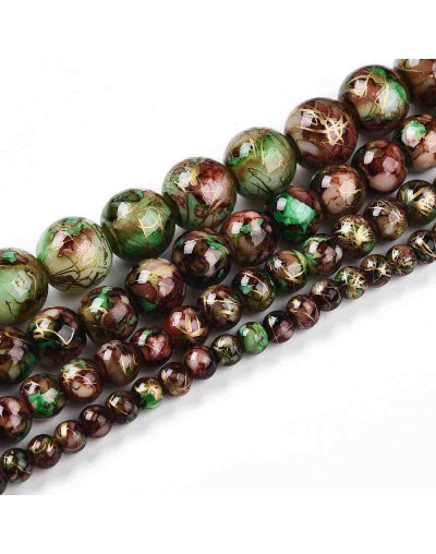 Esfera. Drawbench Style. Green. 6~6.5 mm. 1 mm perforación. 140 uds hilo aprox.