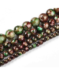 Esfera. Drawbench Style. Green. 6~6.5 mm. 1 mm perforación. 140 uds hilo aprox.