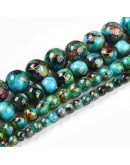 Esfera. Drawbench Style. Cyan. 6~6.5 mm. 1 mm perforación. 140 uds hilo aprox.