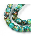 Esfera. Drawbench Style. Cyan. 6~6.5 mm. 1 mm perforación. 140 uds hilo aprox.