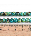 Esfera. Drawbench Style. Cyan. 6~6.5 mm. 1 mm perforación. 140 uds hilo aprox.