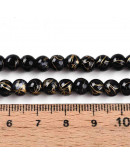 Esfera. Drawbench Style. Black. 6~6.5 mm. 1 mm perforación. 140 uds hilo aprox.