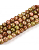 Esfera. Drawbench Style. Olive. 6~6.5 mm. 1 mm perforación. 140 uds hilo aprox.