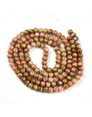 Esfera. Drawbench Style. Olive. 6~6.5 mm. 1 mm perforación. 140 uds hilo aprox.