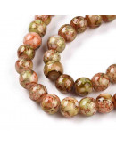 Esfera. Drawbench Style. Olive. 6~6.5 mm. 1 mm perforación. 140 uds hilo aprox.