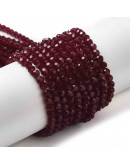 Esfera. Faceteada. 32 caras. FireBrick. 3~3.5 mm diámetro. 0.6 mm perforación. 160 uds hilo aprox.