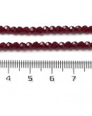 Esfera. Faceteada. 32 caras. FireBrick. 3~3.5 mm diámetro. 0.6 mm perforación. 160 uds hilo aprox.