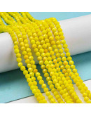 Esfera. Faceteada. 32 caras. Yellow. 3~3.5 mm diámetro. 0.6 mm perforación. 160 uds hilo aprox.