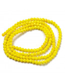 Esfera. Faceteada. 32 caras. Yellow. 3~3.5 mm diámetro. 0.6 mm perforación. 160 uds hilo aprox.