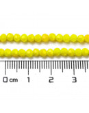 Esfera. Faceteada. 32 caras. Yellow. 3~3.5 mm diámetro. 0.6 mm perforación. 160 uds hilo aprox.