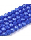 Esfera. Faceteada. 32 caras. Royal Blue. 3~3.5 mm diámetro. 0.6 mm perforación. 160 uds hilo aprox.