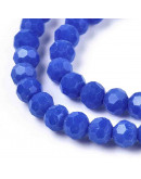 Esfera. Faceteada. 32 caras. Royal Blue. 3~3.5 mm diámetro. 0.6 mm perforación. 160 uds hilo aprox.