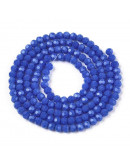 Esfera. Faceteada. 32 caras. Royal Blue. 3~3.5 mm diámetro. 0.6 mm perforación. 160 uds hilo aprox.