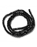 Esfera. Faceteada. 32 caras. Black. 3~3.5 mm diámetro. 0.6 mm perforación. 160 uds hilo aprox.