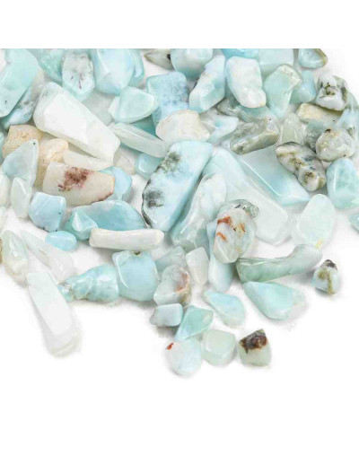 Larimar. Chips 3~8x1~4 mm. SIN PERFORACIÓN. 50 gramos.