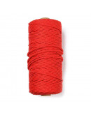 Hilo de algodón para macramé. 3 milímetros grosor. Color: CRIMSON. 100 metros. 1 cono.