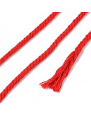 Hilo de algodón para macramé. 3 milímetros grosor. Color: CRIMSON. 100 metros. 1 cono.