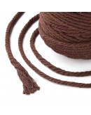 Hilo de algodón para macramé. 3 milímetros grosor. Color: SADDLE BROWN. 100 metros. 1 cono.