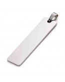 Blank Stamping. Rectángulo. Acero inoxidable. Color Plateado. 48x12x1,4 mm. 3x6 mm cierre. 1 ud.