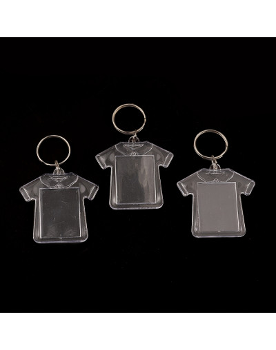 Accesorio para llavero. Camiseta. Acrílico+aleación de cobre. 56x55 milímetros. 5 unidades.