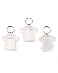 Accesorio para llavero. Camiseta. Acrílico+aleación de cobre. 56x55 milímetros. 5 unidades.