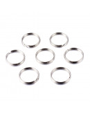 Accesorio para llavero. Aleación de cobre. Color platino. 25 mm diámetro. 2,5 mm grosor. 10 uds.