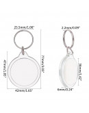 Accesorio para llavero. Moneda. Acrílico+aleación de cobre. 47x42x6 milímetros. 5 unidades.