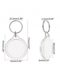 Accesorio para llavero. Moneda. Acrílico+aleación de cobre. 47x42x6 milímetros. 5 unidades.