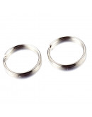 Accesorio para llavero. Aleación de cobre. Color platino. 20 mm diámetro. 2 mm grosor. 30 unidades.