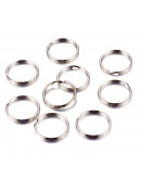 Accesorio para llavero. Aleación de cobre. Color platino. 20 mm diámetro. 2 mm grosor. 30 unidades.