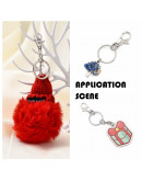 Accesorio para llavero. Aleación de cobre. Color platino. 60x25 milímetros. 2 unidades.