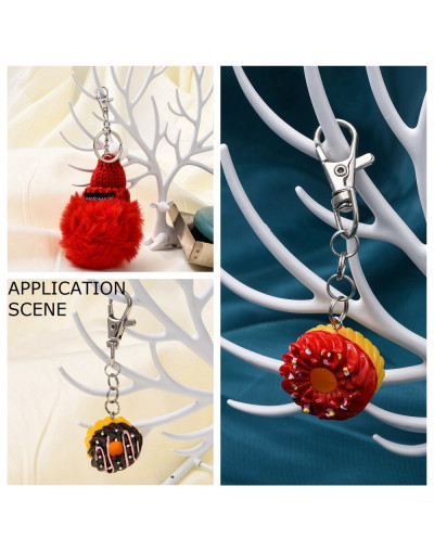 Accesorio para llavero. Aleación de cobre. Color platino. 37x14x7 milímetros. 4 unidades.