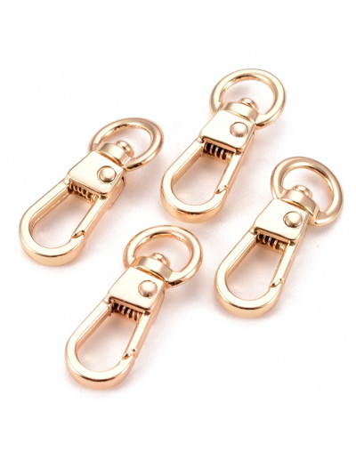 Accesorio para llavero. Aleación de cobre. Color dorado. 31x12x6 milímetros. 2 unidades.