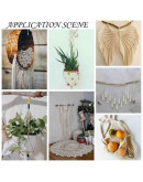 Hilo 100% algodón. Macramé. 4 mm grosor. Color: BLEACHED WHITE. 100 metros. 1 cono.