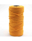 Hilo 100% algodón. Macramé. 4 mm grosor. Color: GOLDEN YELLOW. 100 metros. 1 cono.
