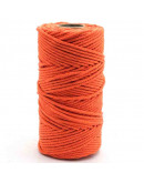 Hilo 100% algodón. Macramé. 4 mm grosor. Color: ORANGE. 100 metros. 1 cono.
