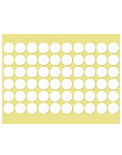 Adhesivo. Doble cara. Para mecha de candelas. 10 mm diámetro. 50 unidades.