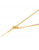 Cadena. Acero inoxidable. Color dorado. Cadena regulable para collar. 45 centímetros largo. 10 uds.