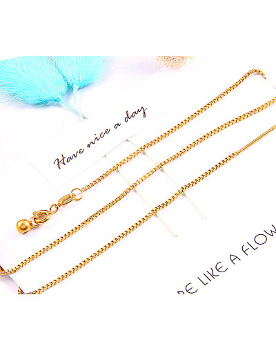 Cadena. Acero inoxidable. Color dorado. Cadena regulable para collar. 45 centímetros largo. 10 uds.