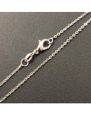 Cadena. Acero inoxidable. Baño Plata S925. -O- Chain. Con cierre. 45 cm largo. 10 uniddes.