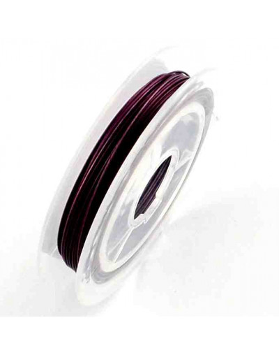 Tiger Tail. Hilo de nylon recubierto de acero. PURPLE. 0.38 mm grosor. 10 metros. 1 carrete