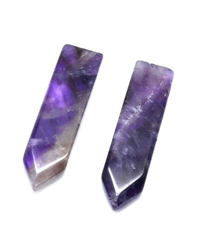 Amatista. Rectángulo+Flecha. 52x13 milímetros. 6 milímetros grosor. Sin perforación. 1 unidad.