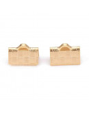 Terminales. Acero inoxidable. Color dorado. 10x7 milímetros. 1.2 mm perforación. 2 uds.