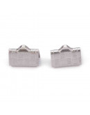 Terminales. Acero inoxidable. Color plateado. 10x7 milímetros. 1.2 mm perforación. 2 uds.