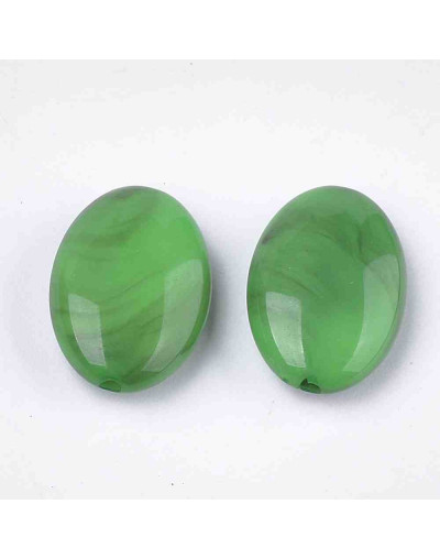 Imitación Piedra. Ovalo. Varios colores. 19x13.5x6 mm. 1.4 mm perforación. 20 uds aprox.