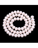 Rondelle. Faceteado. 6x5 mm. Rosa Misty. 1 mm perforación. 80 uds hilo aprox. 1 hilo.