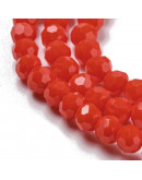 Esfera. Faceteada. 32 caras. Red. 3~3.5 mm diámetro. 0.6 mm perforación. 160 uds hilo aprox.