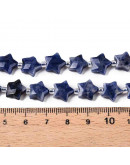 Sodalita. Estrella faceteada. 9~11x4~4.5 mm. 1 mm perforación. 1 ud.